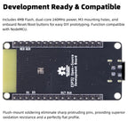 Upgraded ESP32 Development Board with USB-C Port, Equipped ESP32-D0WD-V3 Chip and 4MB Flash, 2.4GHz WiFi + BLE & Classic Bluetoo