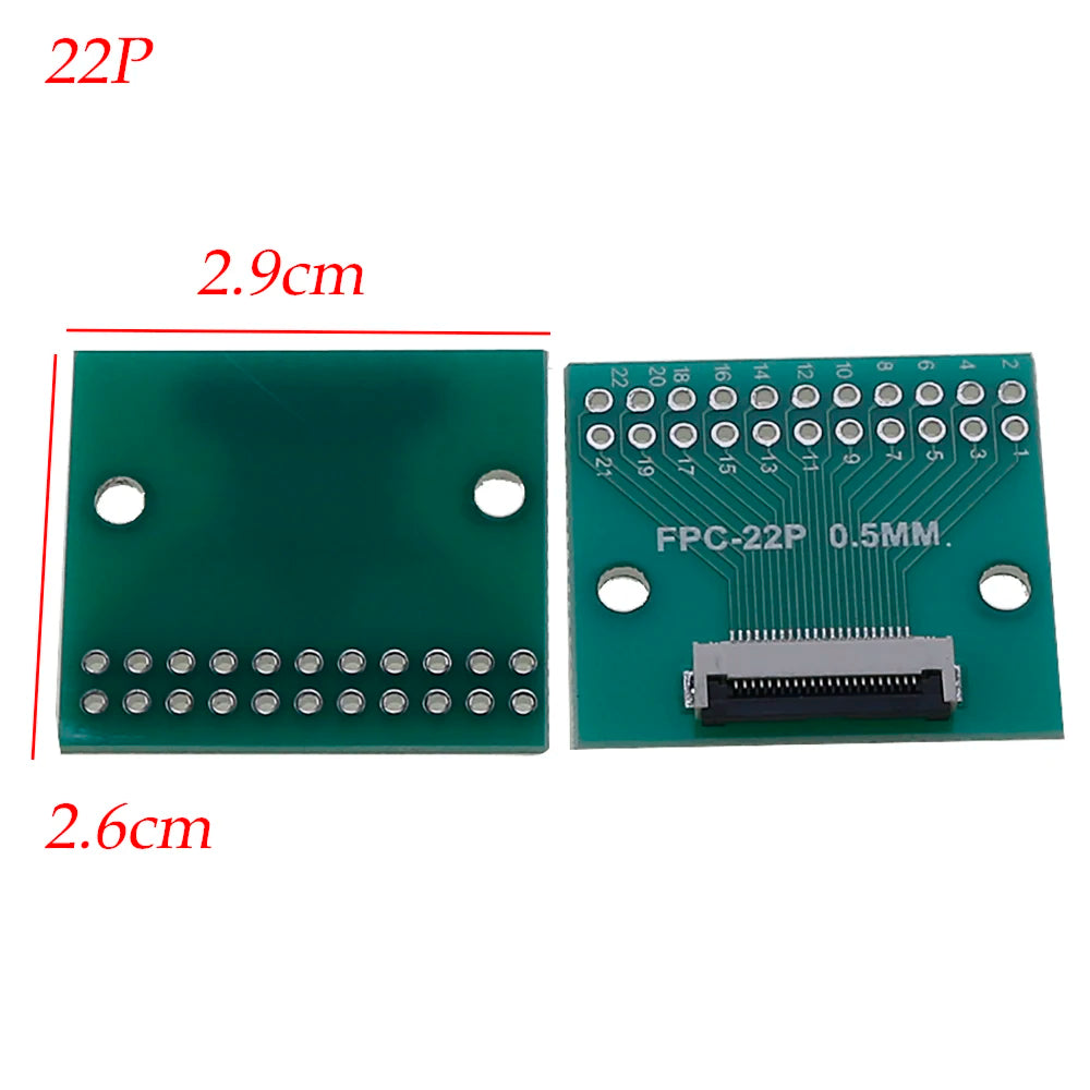FPC FFC Flexible Cable Adapter Board 0.5mm Pitch Connector SMT to 2.54mm 16P/18P/20P/22P/24P/26P/30P/36P/40P/45P/50P/56P/60P/80P