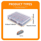 100Pcs 221 Series Boxed Lever Wire Connectors Quick Splicing Terminal Block 0.2-4mm² 32A 250V Electrical Cable Connector Set