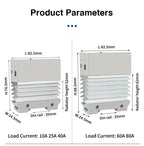 10A 25A 40A 60A 80A 100A Single Phase Slim SSR Solid State Relay With Heat Sink Industrial Relay DIN Rail Mount