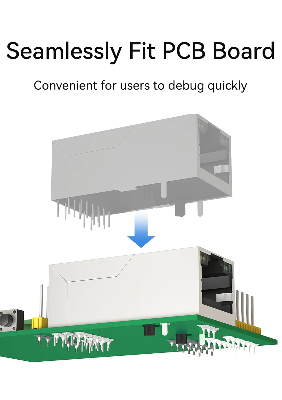 TTL Serial to RJ45 Ethernet Super Netword Port CDSENET NE2-T1M 2 way Small Size Bulid in PHY Fit PCB Board Modbus TCP to RTU