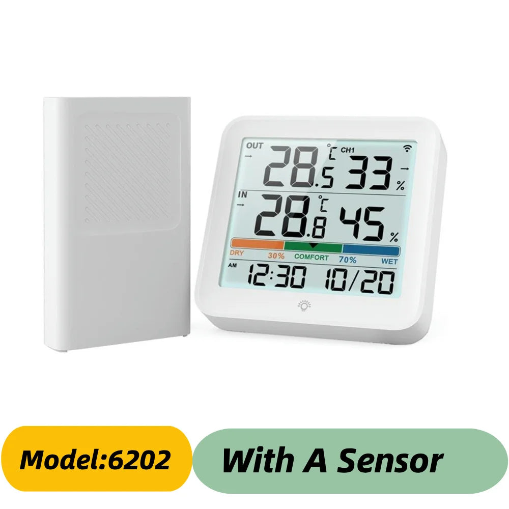 LCD Thermometer Hygrometer Sensor Gauge Indoor Room Digital Temperature Humidity Meter Weather Station For Home