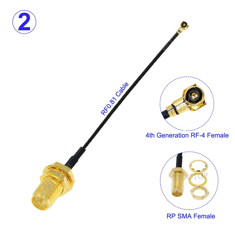 10Pcs/lot SMA to MHF4 RF0.81 Cable RP-SMA/SMA Male to IPX-4 MHF4 Female Connector WIFI Antenna Pigtail Jumper Extension RF Cable