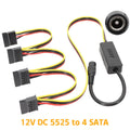 **DC 5525 To SATA IDE Hard Drive Power Supply Cable DC 12V To 4Pin Molex HDD Cable