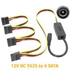 **DC 5525 To SATA IDE Hard Drive Power Supply Cable DC 12V To 4Pin Molex HDD Cable