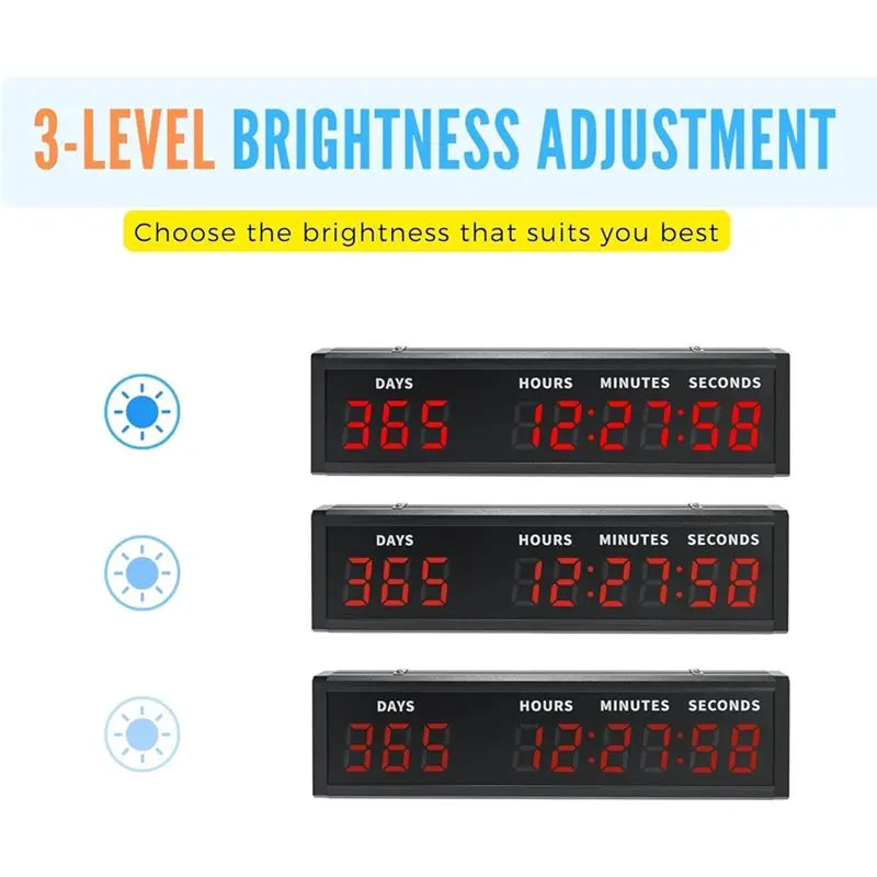 2025 Trend Large Digital Countdown Clock,LED Display, 999 Day Countdown Timer For Christmas, Count Up/Down Calendar For US US Pl
