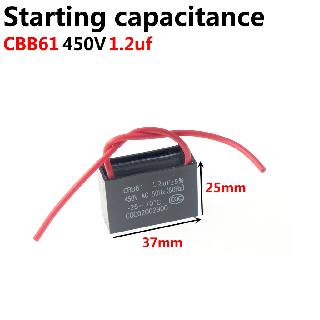 Washing Machine Starting Motor Run Capacitor CBB60 450V 5UF 10UF 15UF 20UF 25UF 3 4 5 6 8 12 14 16 18 30 35 40 45 50 60 70 80 UF