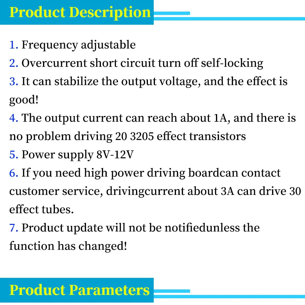 SG3525 LM358 Inverter Driver Board DC12V-24V Mixer Preamp Drive Module High-Frequency Adjustable 1A Inverter Driver Panel