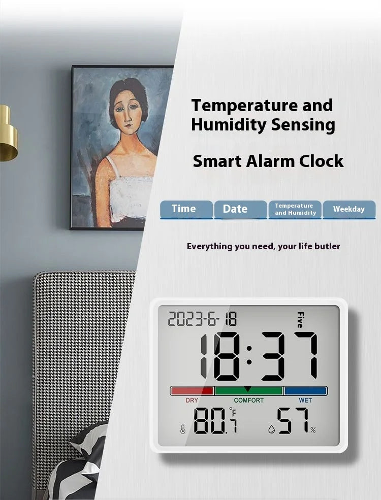 Youpin Electronic Thermometer Hygrometer Weather Station High Precision with Table Clock Function Mini Thermometer Sensor Gauge