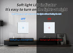 NYWP EU 86*86mm 1Gang 2Way Dual Touch Switch Tempered Glass Panel Stair Switch Bedroom Sensor Switches Cross No Need WI-FI