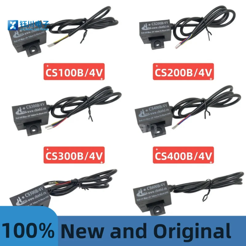 (1Pcs) Cs100B/4V Cs200B/4V Cs300B/4V Cs400B/4V Cs500B/4V Cs600B/4V Wired Hall Sensor Original 100A/200A/300A/400A/500A/600A