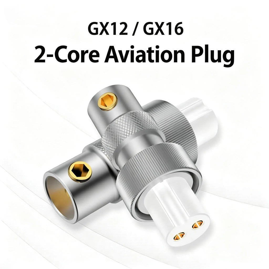 1PC Viborg Gold Plated GX16 GX12 Aviation Connector 2 Pin Female Socket Plug Circular Panel Mount Adapter