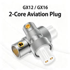 1PC Viborg Gold Plated GX16 GX12 Aviation Connector 2 Pin Female Socket Plug Circular Panel Mount Adapter