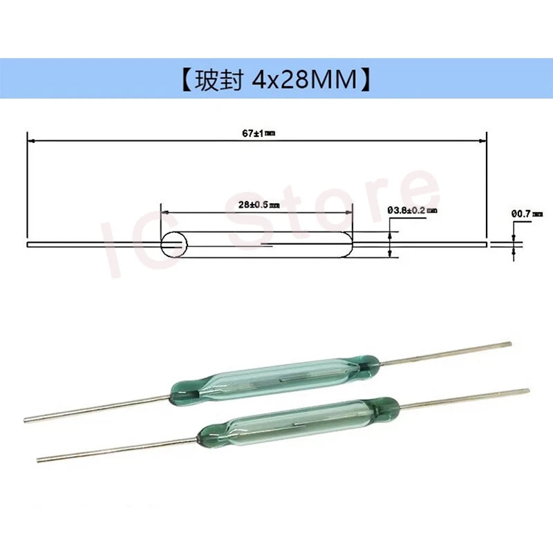 100PCS Magnetic Reed Switch Sensor GPS-11 GPS-14A GPS-14B MKA07101 MKA10110 MKA17101 Normally Open Normally Closed NO NC