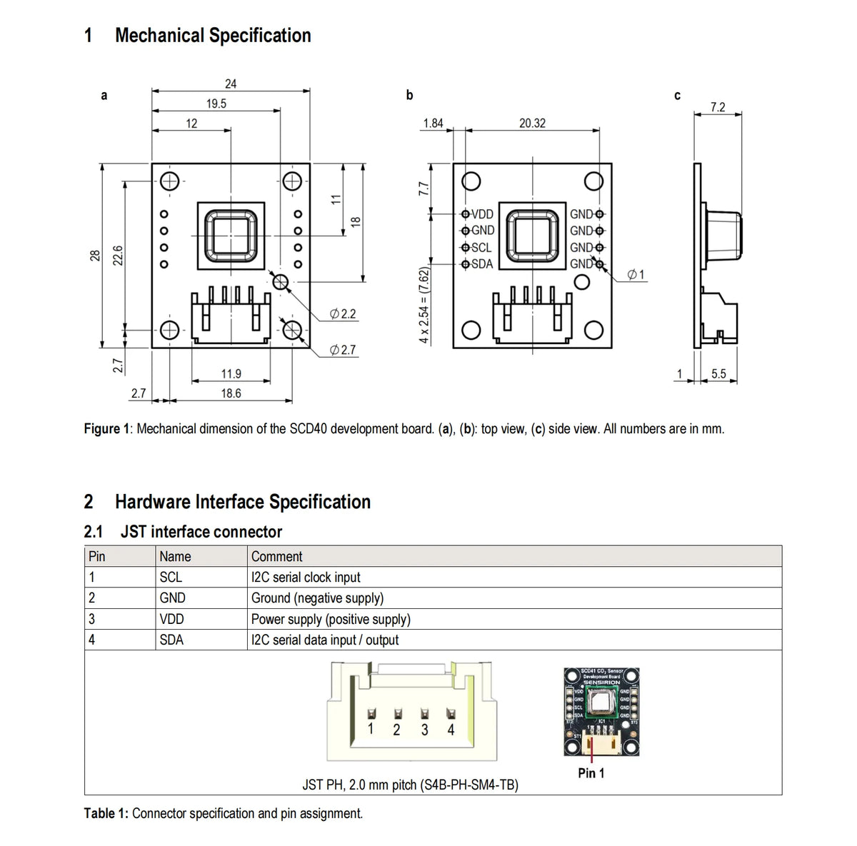 SCD30 SCD40 SCD41 Switzerland SENSIRION CO2 GAS Temperature and Humidity Sensor Module