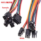 5PCS Molex 3.0MM Cables 20cm 20AWG Small 5557 5559 Male Female Air Docking Electronic Cable, MX3.0 43025 Terminal Line
