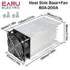 EARU Three Phase DC Control AC Solid State Relay Module SSR 10A 25A 40A 60A 80A 100A 150A 200A 5-32VDC to 24-480VAC Heat Sink
