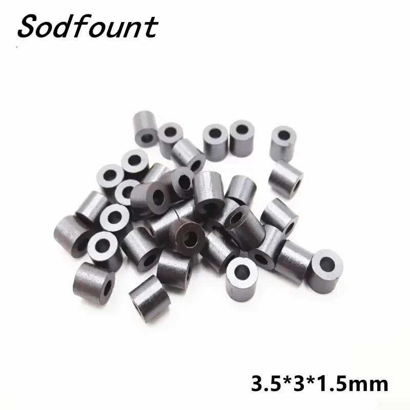 100pcs Hollow Ferrite  Hole Beads 3.5*3*1.5  4*2*2 mm anti-interference  Cores EMI Filter Ring Nickel Zinc  Through Flux