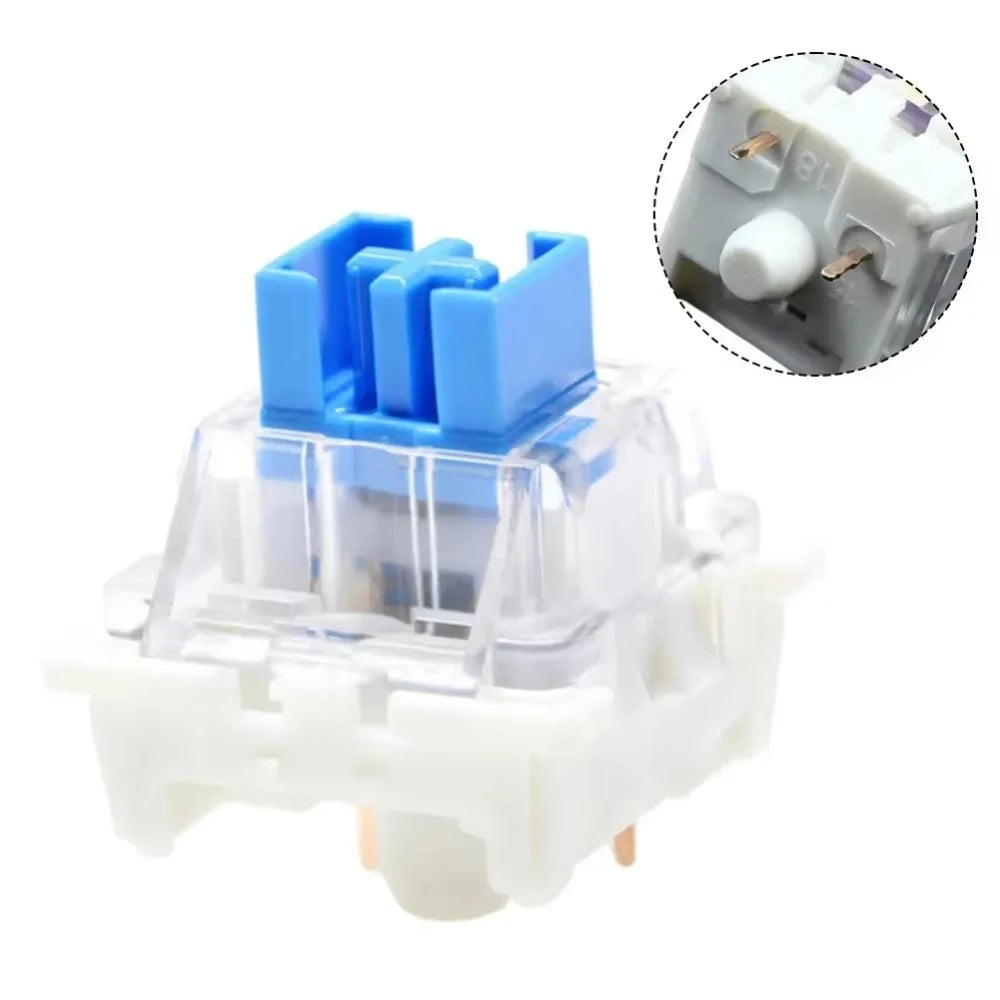 Three Pin Tactile Keyboard Switch Sturdy Plastic Key Clicker Key Replacement Parts for Mechanical Keyboard Servicing Accessories