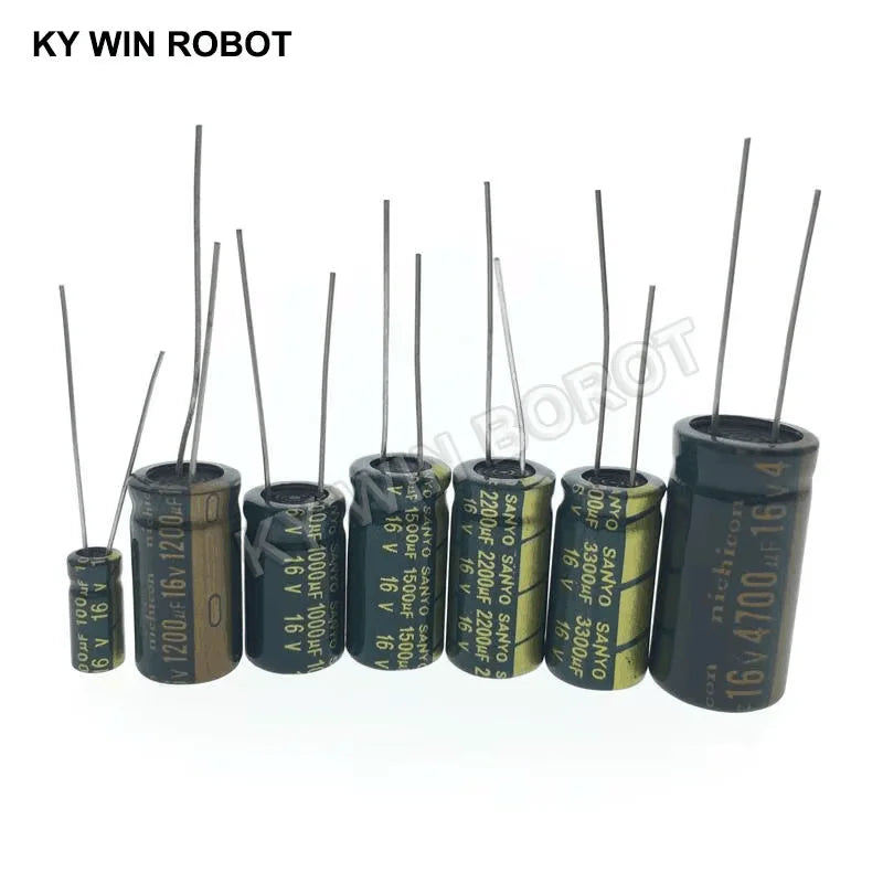 Direct Plug Radial Electrolytic Capacitor 6.3V-450V 10UF-4700UF 105℃ High Frequency Low ESR Aluminum Capacitor Fast Shipping Off
