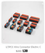 1PC Wire Connector Electric Cable Led Conectors Fast Terminals Blocks Docking Butt Household Electrician Tools For 4mm² 6mm²