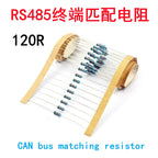 RS485 terminal matching resistor 120R CAN bus matching resistor 120 ohms 485 communication impedance 0.25W 0.5W 100 pieces