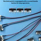 20pcs Plug Board Switch Micro Limit Switch Lever Arm For Appliance Door Control Replacement Electrical Switches Durable Compact
