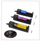 18650 26650 14500 Charger Universal 1 Slot Battery USB Charger Adapter LED Smart Chargering for Rechargeable Batteries Li-ion