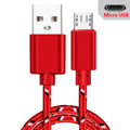 2.4A Micro USB Cable Nylon Braided 0.5m/1m/2m/3m Fast Charging Data Sync Cord for Samsung Galaxy Huawei Xiaomi Android Phone