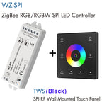 Skydance WZ-SPI Tuya Zigbee SPI Controller for RGB RGBW Pixel LED Strip RF Remote Control WS2811 2812 Addressable Tape 5V-24V DC