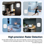 Smart Life Zigbee 24G MmWave Radar Motion Sensor Human Presence Detector Battery Powered Breathing Monitor for Home Automation