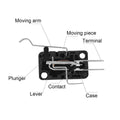 10Pcs Micro Switch Limit Switch 3 Long Hinge Lever Momentary Push Button for Electronic Devices Home Appliances Business