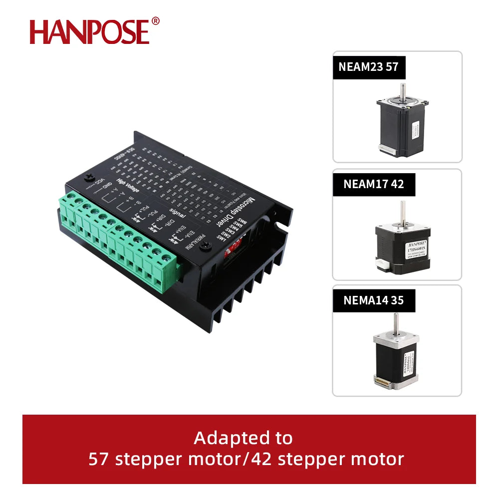 Hanpsoe Stepping Motor Driver TB6600 HPD322 DM542 DM556 DM860 HPD970 HPD980 Apply to NEMA17 NEMA23 NEMA34 Brushless Drive