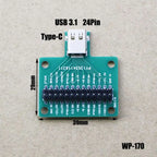 1Pce USB 3.1 Type-C Cable Test Board 24 PIN Type-C Female Plug Jack to DIP Adapter Connector Welded PCB Converter Pinboard