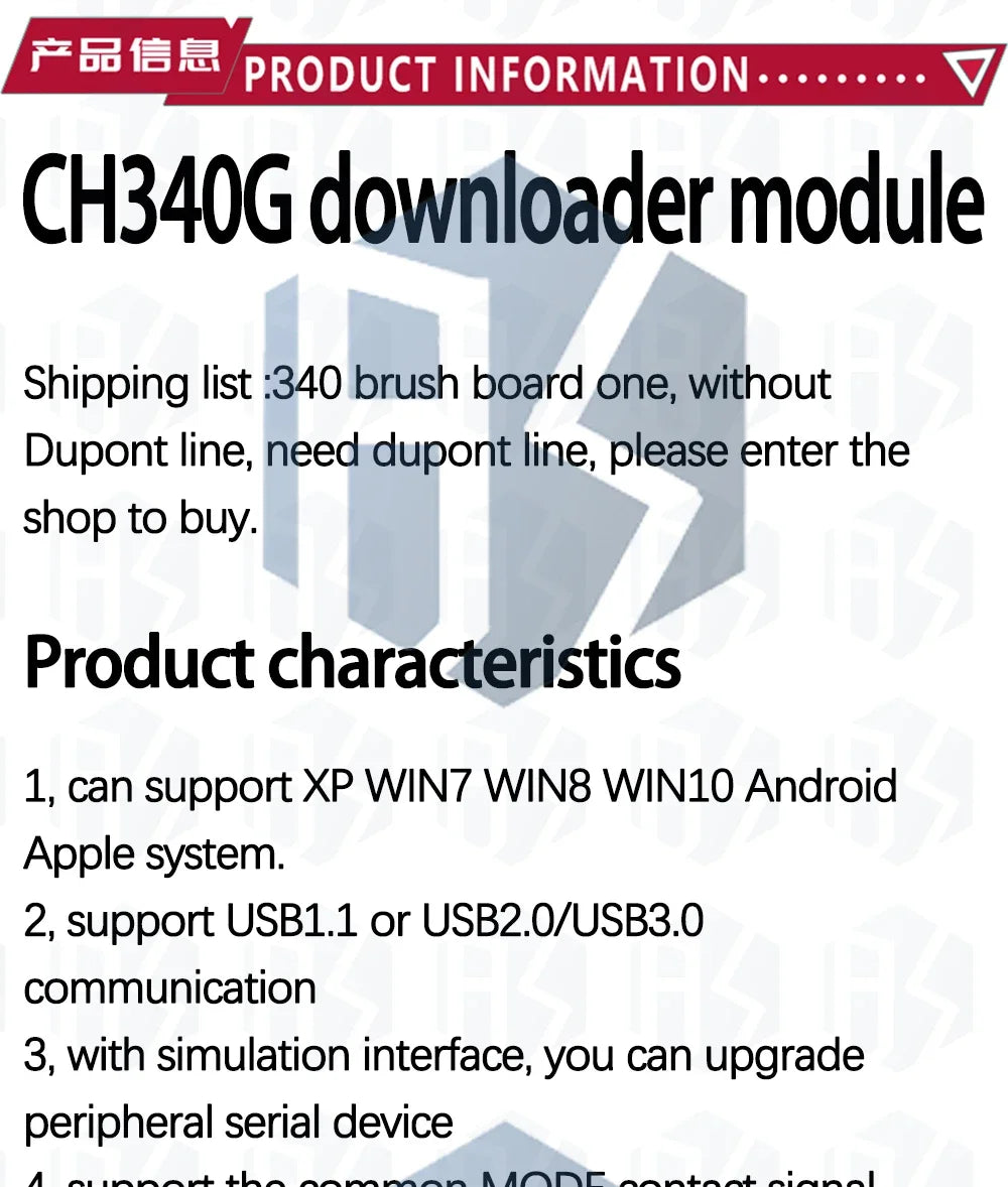 CH340G CH340E module USB to TTL converter UART module CH340 3.3V 5V