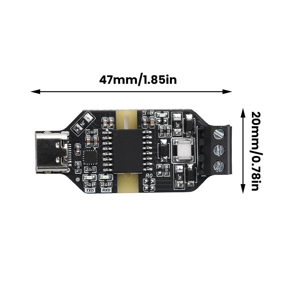 CH343P module 6Mbps USB to RS485 Isolated Converter Industrial Grade Type-C Interface 16KV Isolation Dustproof USB to TTL serial
