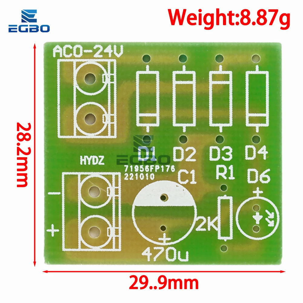 EGBO 1N4007 Bridge Rectifier AC to DC Converter Full Wave Rectifier Board Module DIY KIT
