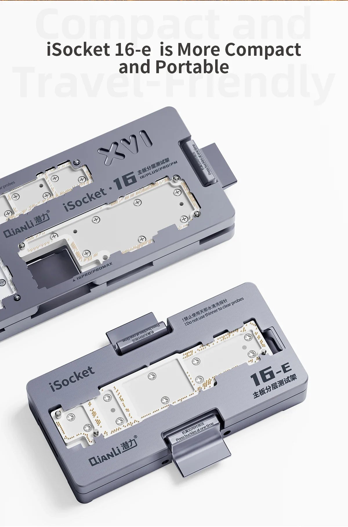 QIANLI ISocket Motherboard Middle Layer Test Stand for IPhone 16E X-16 Logic Board Function Diagnostic Double-deck Repair Tools