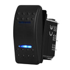 3 Way Rocker Switch 12V DPDT 3 Position ON OFF ON Toggle Switch Momentary ON ON OFF Blue Led Button Switch For Car Boat Carling