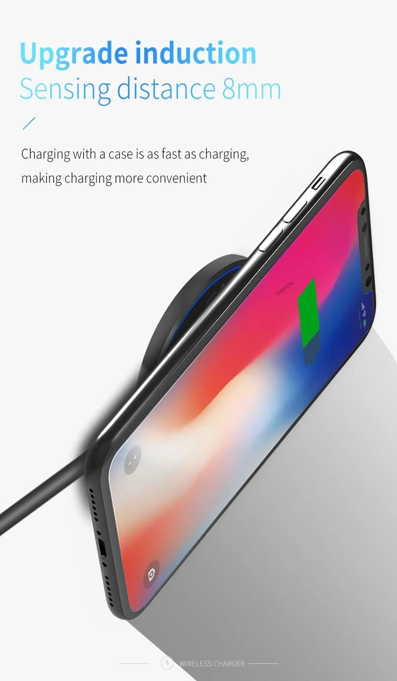 Portable Mini Desktop Wireless Charger Stand Pad For iPhone 17 16 15 14 13 12 Pro Max Samsung S25 Xiaomi Fast Charging Station