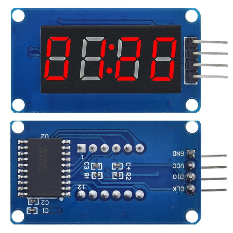 1/5pcs TM1637 4 Bits Digital LED Display Module For arduino 7 Segment 0.36Inch Clock RED Anode Tube Four Serial Driver Board
