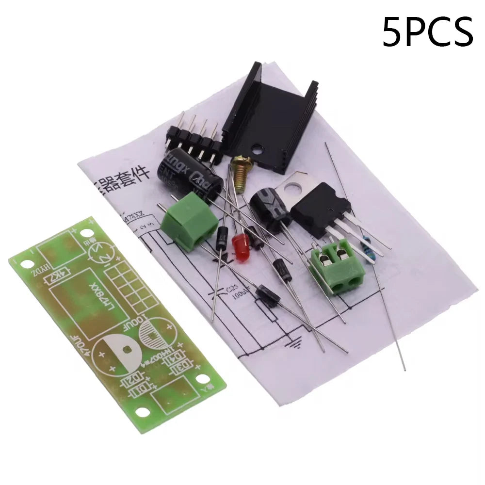 1/5/10PCS DIY KIT LM7805 L7805 DC/AC Three Terminal Voltage Regulator Power Supply Module 5V 6V 9V 12V Output Max 1.2A