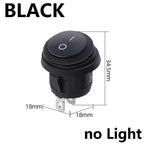 KCD1 Waterproof Round Button Rocker Switch KCD1 Boat-shaped Switches Push Button Switch ON OFF with Light 12V 220V