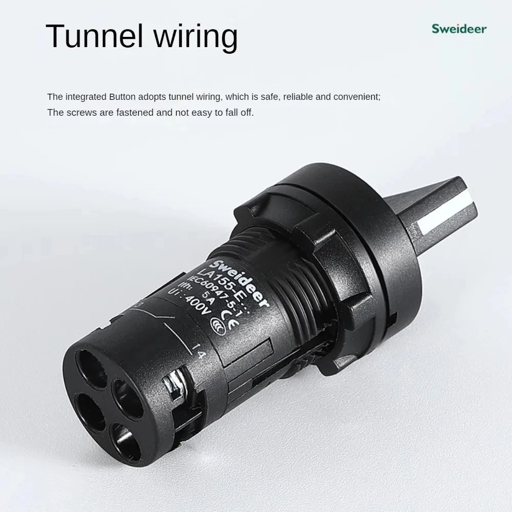 22mm Key Knob Switch 1NO/2NO/1NO1NC 2/3 Position Self Locking Select Rotary Switch Power Conversion Switch 5A on Off
