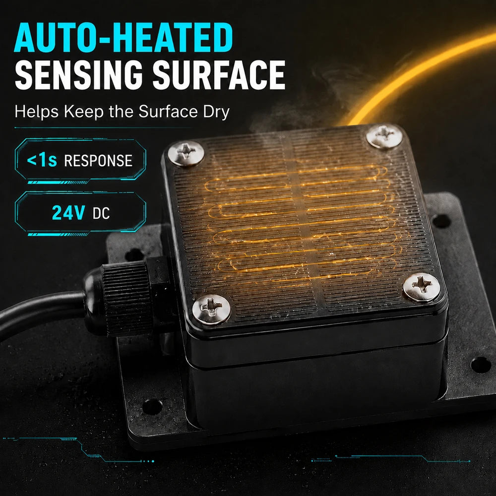 Outdoor Capacitive Rain Snow Sensor with Heating IP67 RS485 Modbus RTU 4-20mA 0-10V Relay Weather Transmitter DC12-24V
