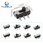 10PCS Slide Switch Micro-power Toggle Switch Single and Double-row Direct-inserted Horizontal Sliding Second Gear Third Gear