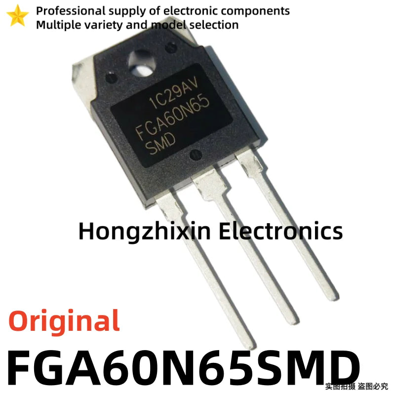 FGA60N65SMD 5/10PCS Original FGA60N65 60N65 TO-3P 60N65SMD 60A 650V IGBT High-Power Transistor Commonly Used in Welding Machines