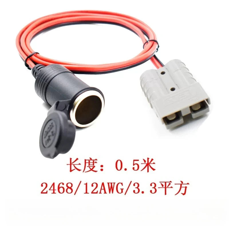1PCS 50A Anderson SB50 Connector Cable Assembly, Electric Forklift UPS Battery Charging Plug with 6AWG/10AWG Pure Copper Wire