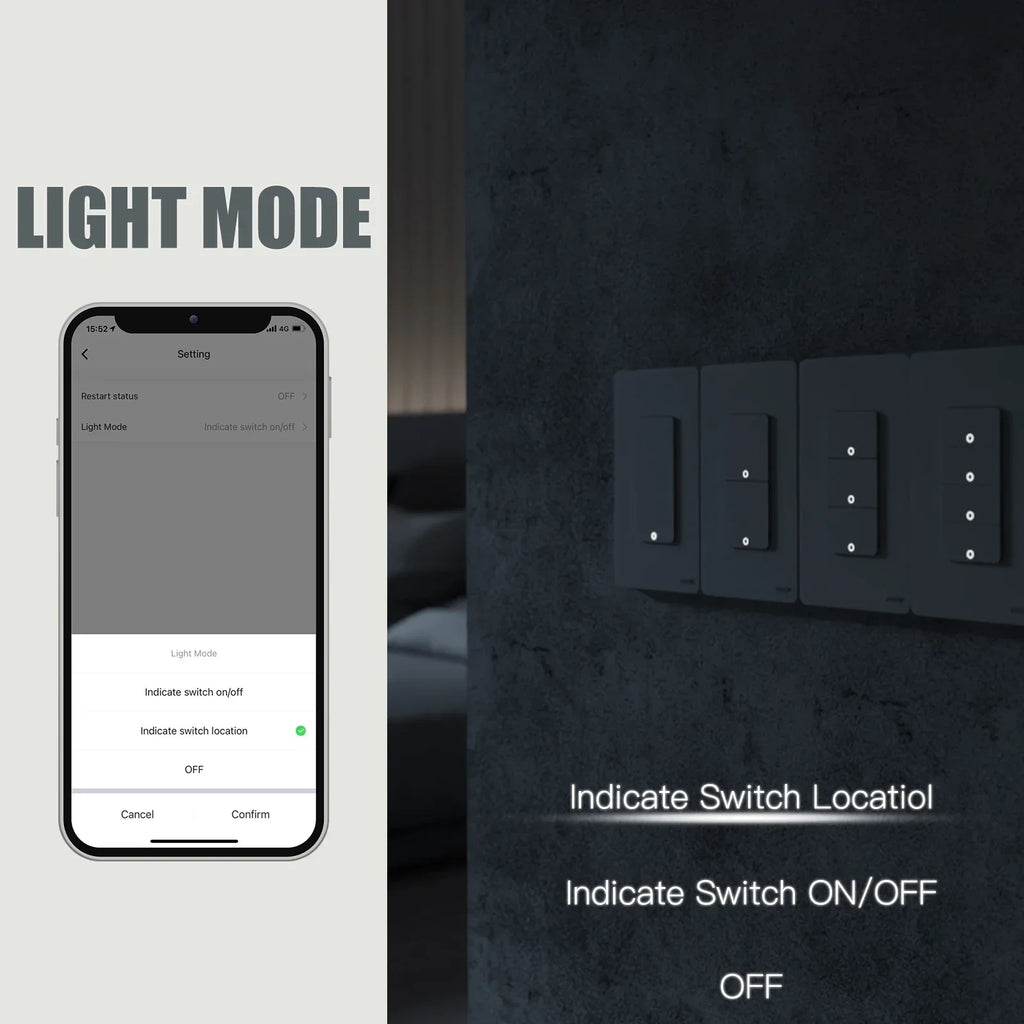 MOES Tuya ZigBee US Smart Light Switch Push Button Wall Switch Neutral Wire/No Neutral Wire Required Work With Alexa Google Home