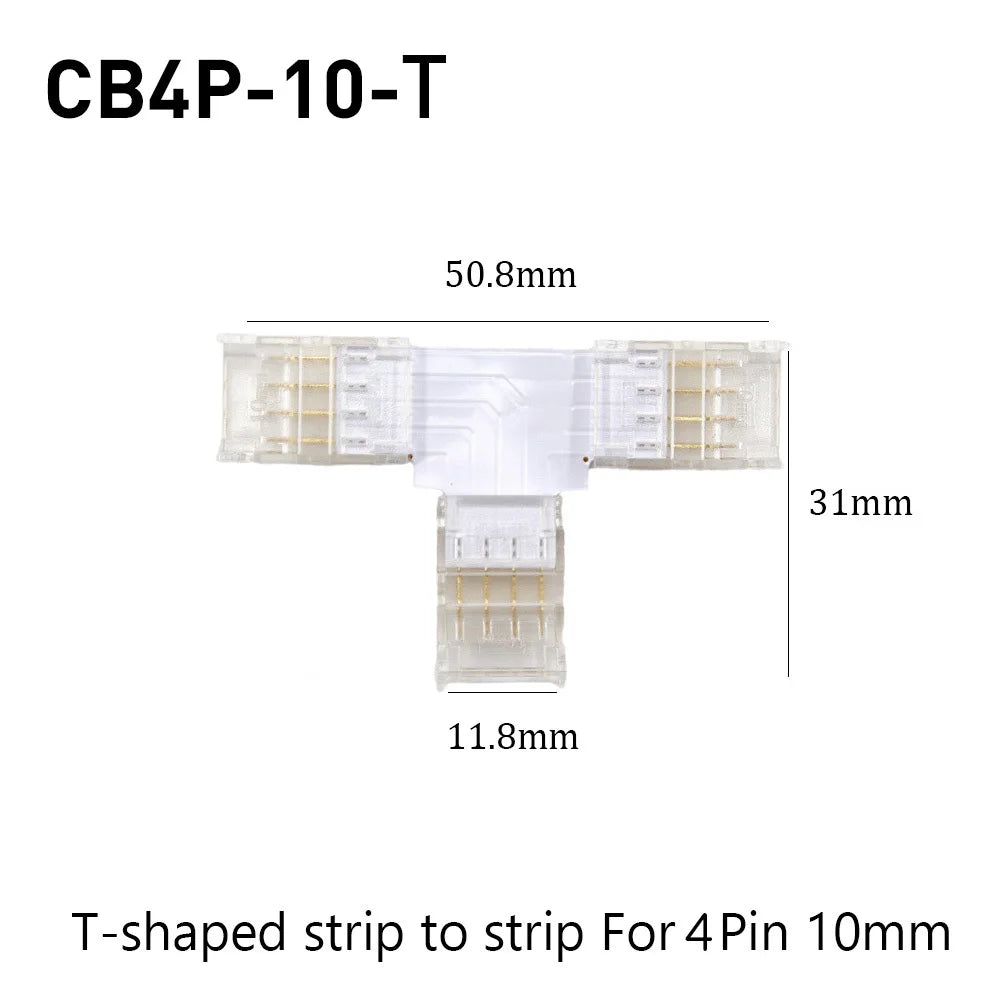 SMD Crystal Joint 2 3 4 5Pin LED Wire Connectors Solderless For 5mm 8mm 10mm Quick Terminal Block Strip Light Wire Connection